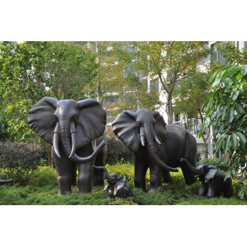 Großer Elefant-Metallskulptur der Bronzedekoration großer